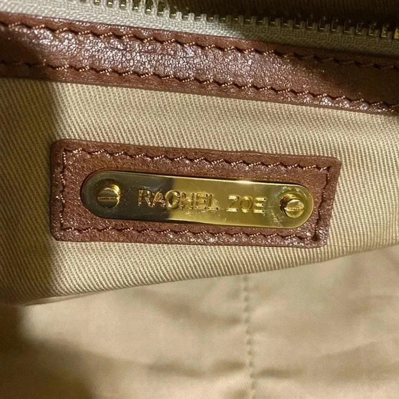 Rachel Zoe brown distressed leather satchel handbag - Picture 11 of 16